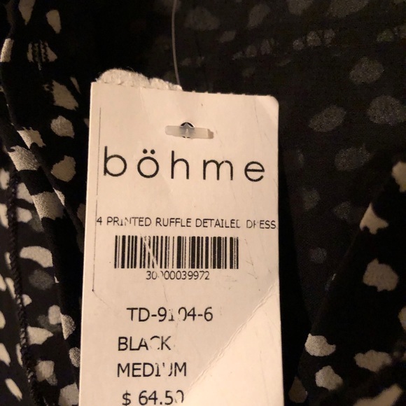 Bohme 4 Printed Ruffle Detailed Dress medium NWT - Picture 4 of 17